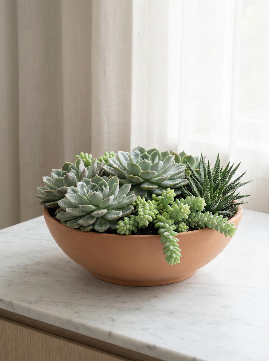 网红主播植物视频-多肉造景